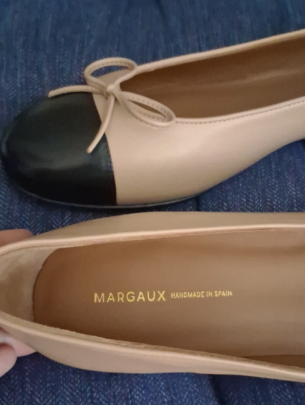 Margaux Cap Toe Demi Ballet Flat 43W - Picture 2 of 4
